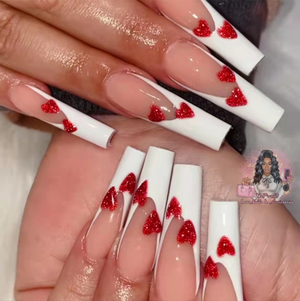 Valentine Nail Set💅🏾 Perfect for everyday wear 🤗❤️
